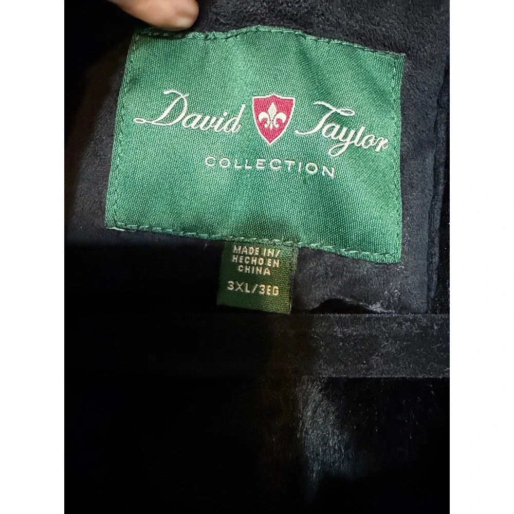 David Taylor Collection Faux Suede Fur Lined Jacket‎ Men 3XL Softcore Minimalist